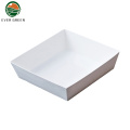 Caja de pastel de sándwich de caja desechable de cartón blanco